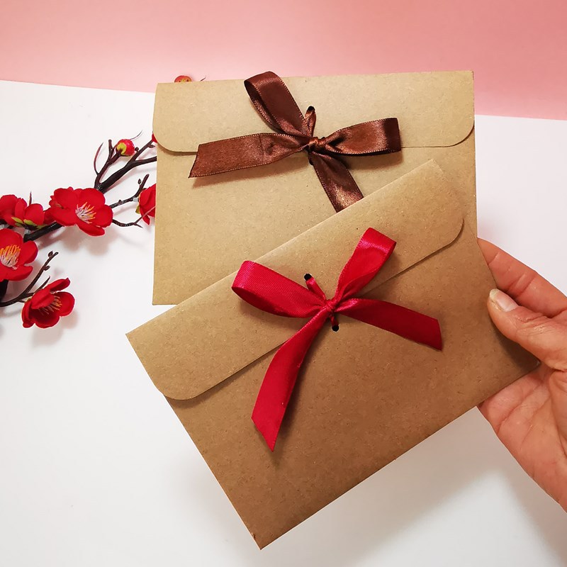 Letter Envelope Kraft - 10 Buah Tas Amplop Kraft Retro