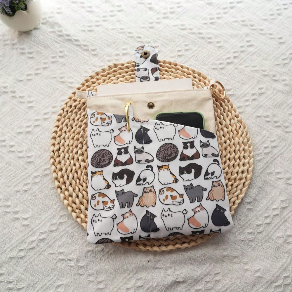 Ideal Stationery & Office Supply - 1 Buah Tas Buku Kanvas Kucing