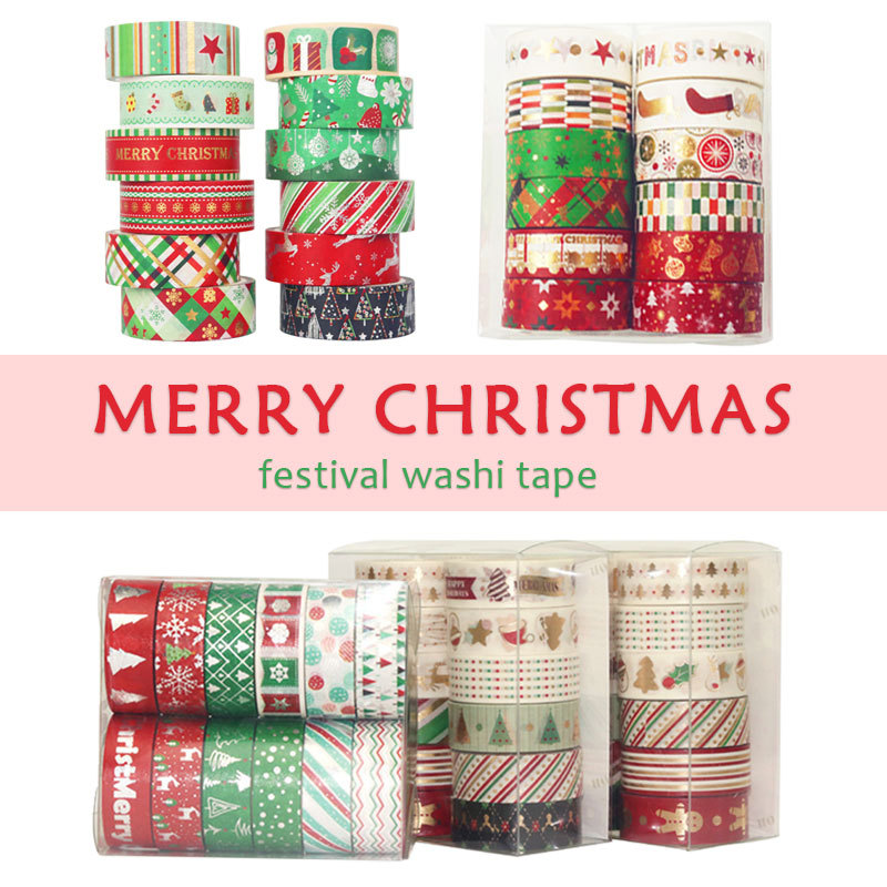 Washi Tape Set - 60 Meter Set Kaset Washi Natal