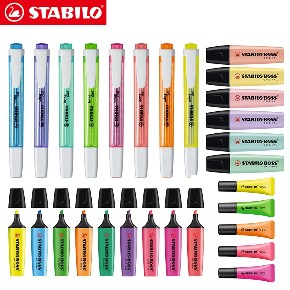 Stabilo Marker Swing Cool - STABILO Set spidol Highlighter, bos 70