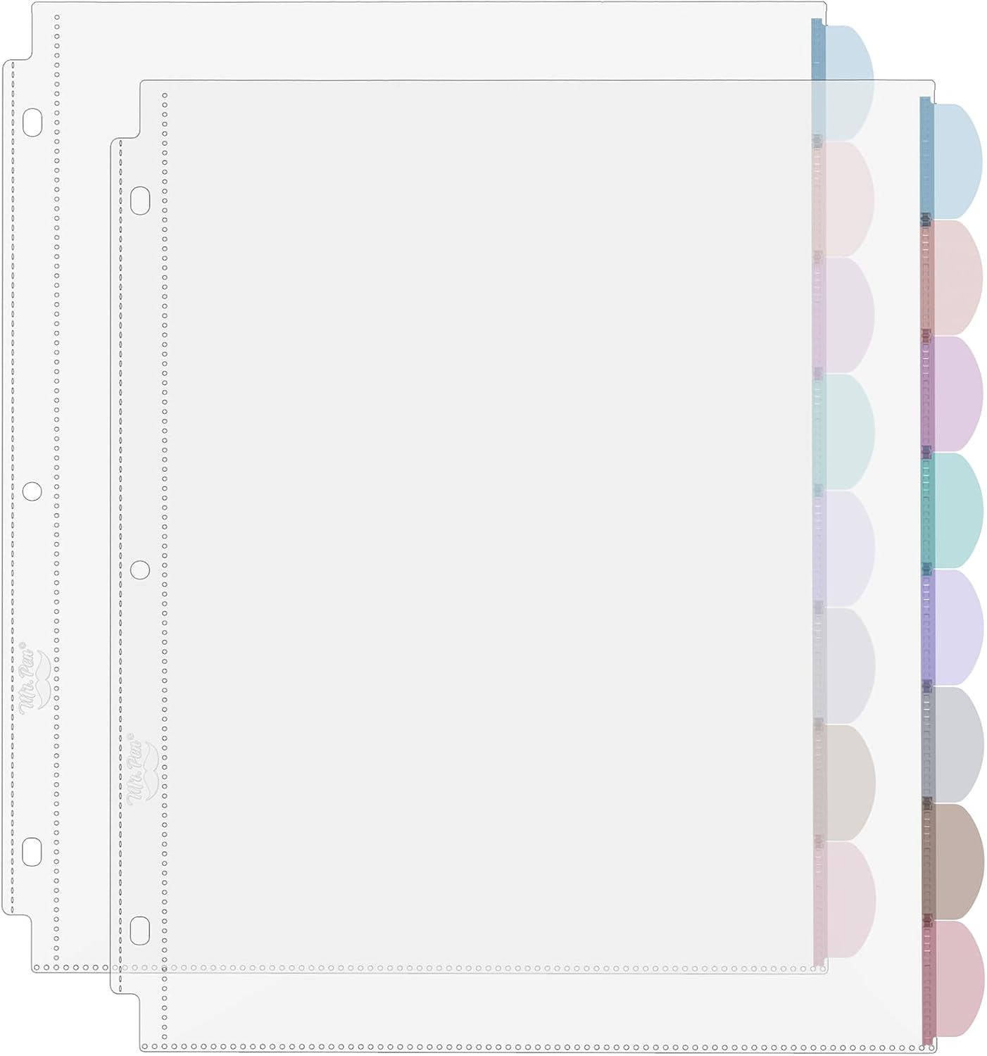 Index Tab Divider - Pelindung Lembar A4 Transparan dengan Tab,