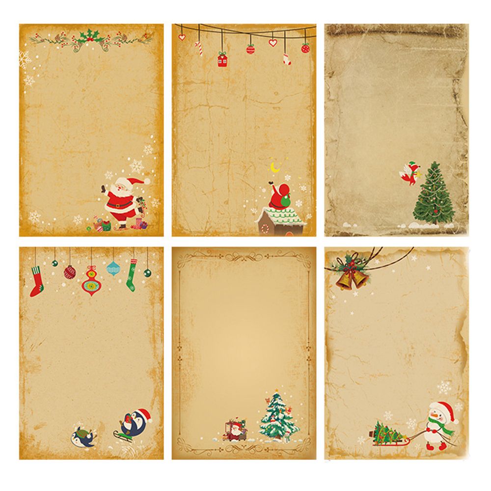 Letter Envelope Kraft - Amplop Natal DIY Vintage Santa Claus,