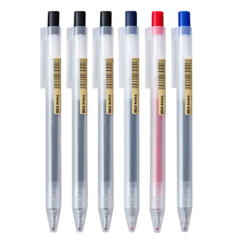 Muji Stationery Gel Pen - 1/3 Buah/Set Pena Gel MUJIs Kawaii