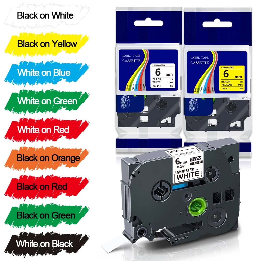 Label Printer Tape - 1 Pak TZe211 Ptouch 6Mm/0.24 