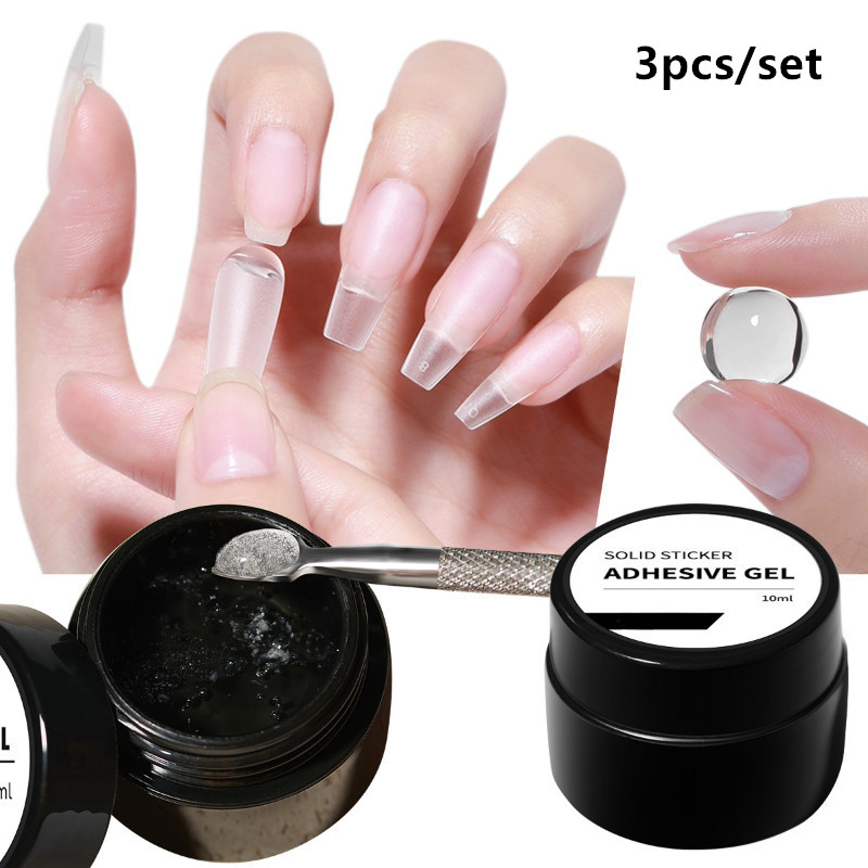 3pcs/set Ujung Kuku Solid Gel  - Glue Stick Pack ulasan dan harga
