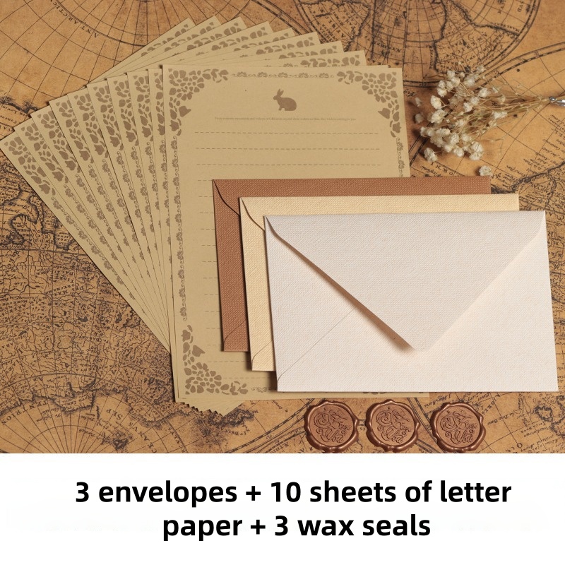 16 Buah Amplop Linen Antik Set - Letter Envelope Kraft ulasan dan harga