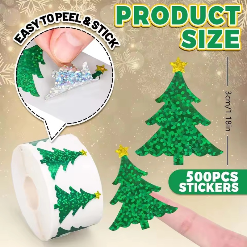 Stiker Pohon Natal Berkilauan  - Ideal Stationery & Office Supply ulasan dan harga