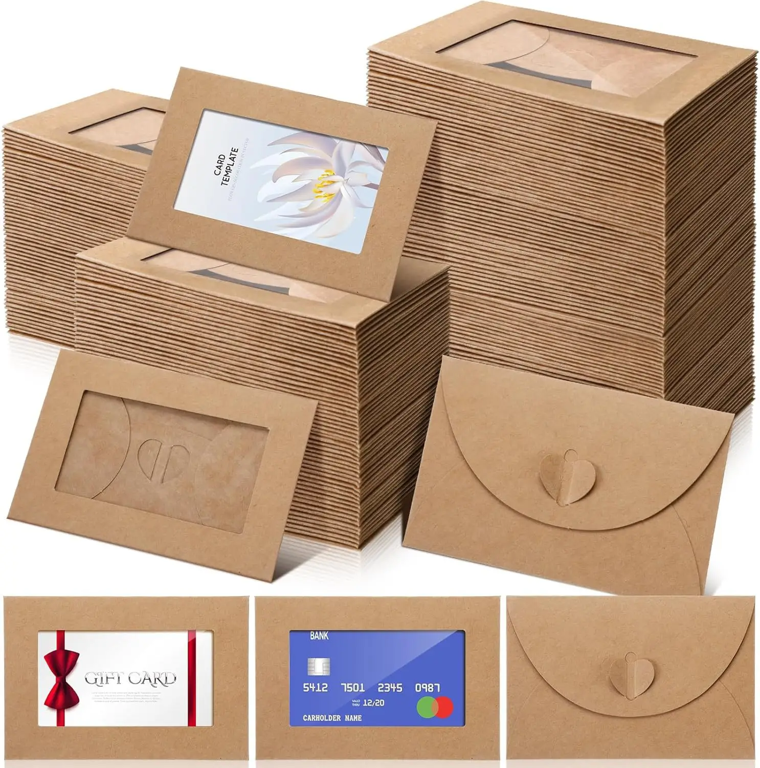 50 Buah/Lot 10.5X7Cm Amplop Ka - Letter Envelope Kraft ulasan dan harga