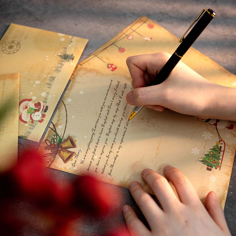 Amplop Natal DIY Vintage Santa - Letter Envelope Kraft ulasan dan harga