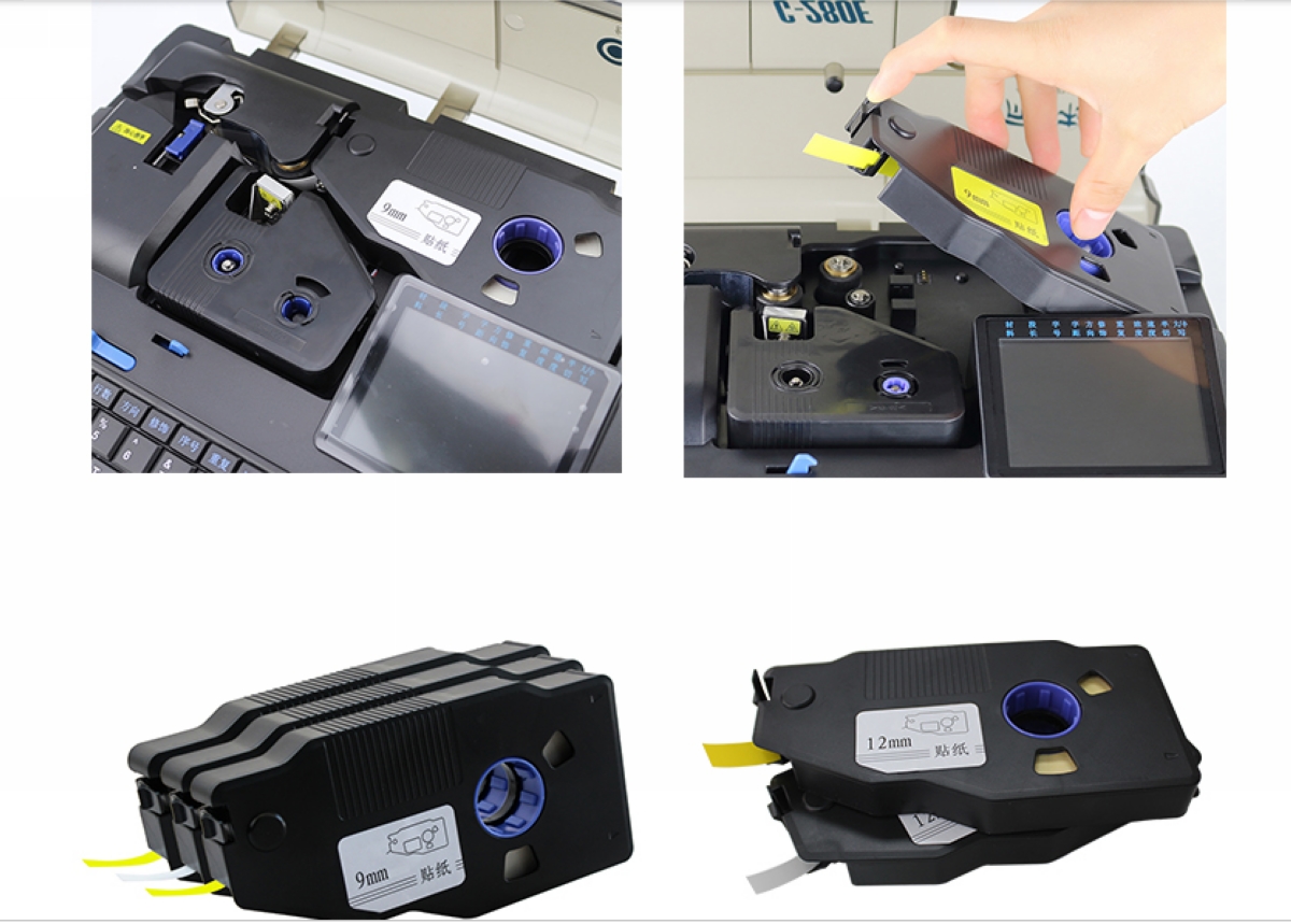 Pita Label Kaset 9mm putih Unt - Label Printer Tape ulasan dan harga
