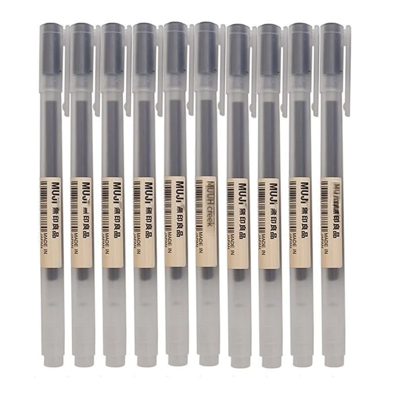 6/8 Buah/Set Pena Gel MUJIs Ka - Muji Stationery Gel Pen ulasan dan harga