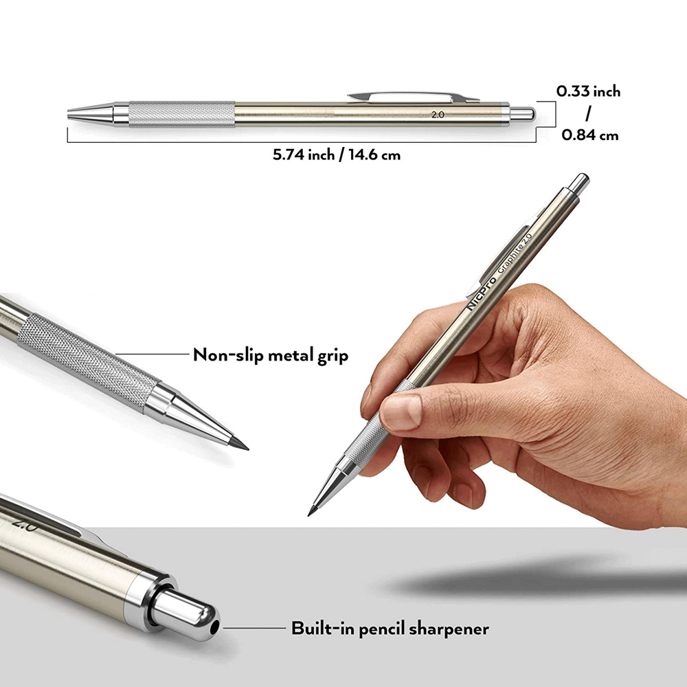 Pensil Mekanik 2.0Mm 2B Pensil - Ideal Stationery & Office Supply ulasan dan harga