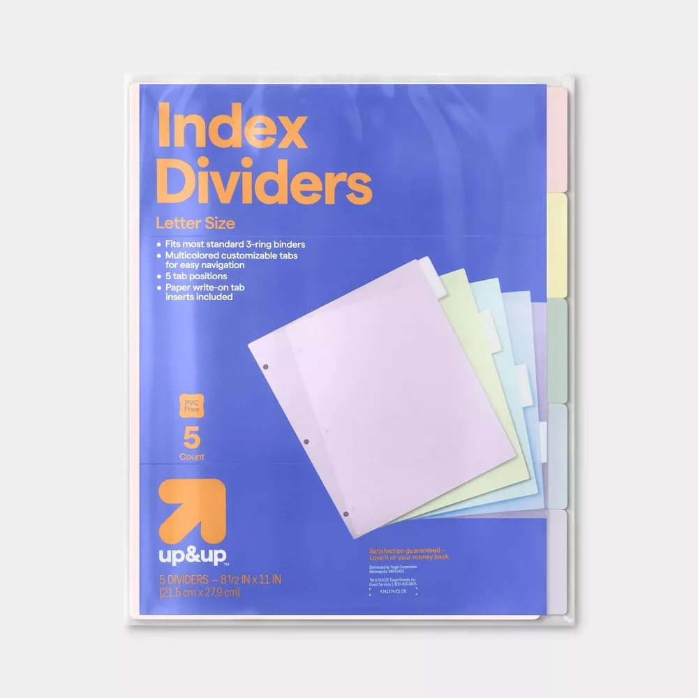 2026 Paket Baru 5 Buah Pembata - Index Tab Divider ulasan dan harga