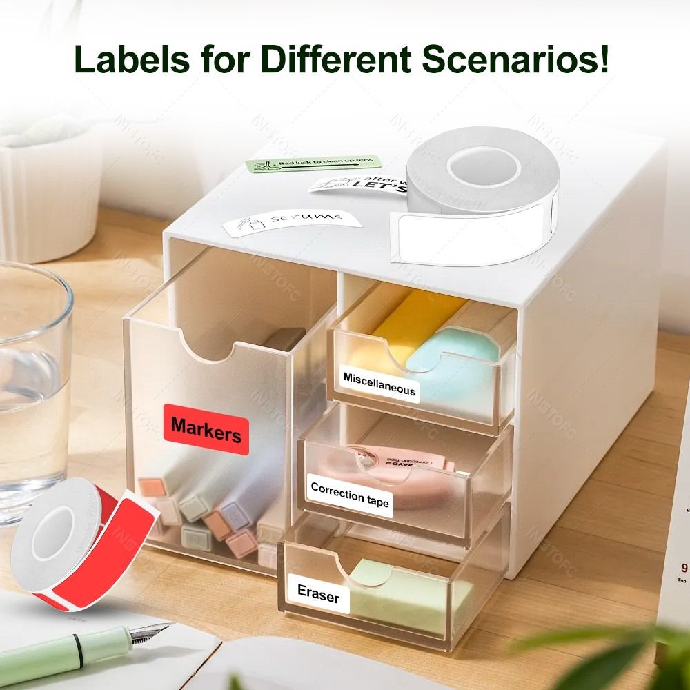 Kertas Pembuat Label Perekat W - Label Printer Tape ulasan dan harga